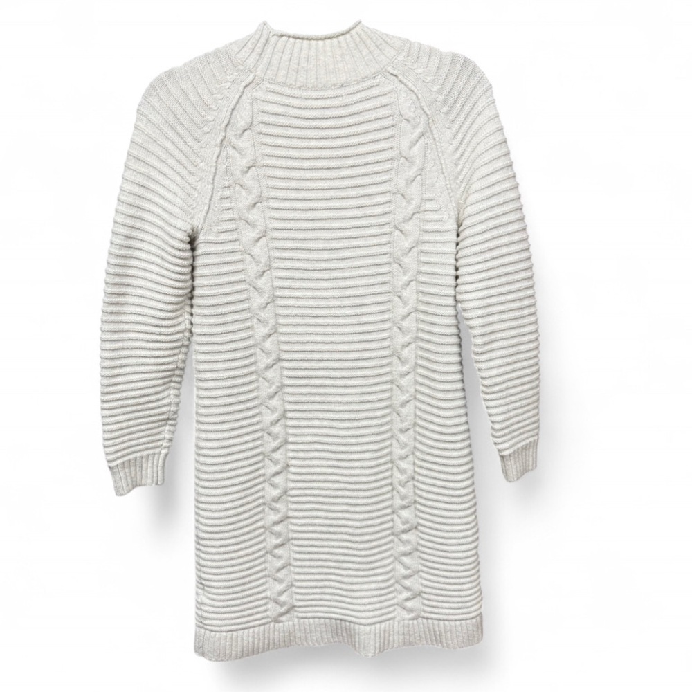 Banana Republic Ribbed Cable Knit Funnel Neck Sweater Mini Dress - Picture 7 of 7